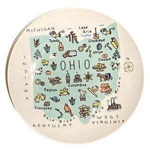 3~Ohio Appetizer Plates (NWT!)